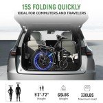 Kebiko 1000W Folding Electric Bike,48V 20AH Removable Battery E Bike,30+MPH,80 Miles Max Range Electric Bike for Adults,20" Fat Tire Foldable ebike,Adult Electric Bicycle for Commute Beach Snow