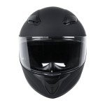 JQF Gear Full Face Motorcycle Helmet WS-607 DOT Approved Motorbike Racing Street Bike Helmets for Adults with Clear and Black Visor (Flat Black BB, M)
