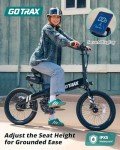 Gotrax F1V2 20" Electric Bike, Max Range 50 Miles & 20Mph Power by 350W, LCD Display & 5 Pedal-Assist Levels, Adult Folding Bike with Accessories including Lock, Rearview Mirror, Phone Holder&Seat Bag