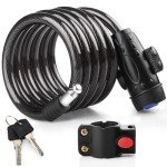 Bike Lock, [4ft/1.2m] Diyife Bike Cable Locks with 2 Keys, Weatherproof Heavy Duty Bicycle Lock Cable Anti-Theft Security Cable with Mounting Bracket for Motorcycle, Scooter, Ebike