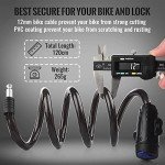 Bike Lock, [4ft/1.2m] Diyife Bike Cable Locks with 2 Keys, Weatherproof Heavy Duty Bicycle Lock Cable Anti-Theft Security Cable with Mounting Bracket for Motorcycle, Scooter, Ebike