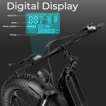 ANCHEER 26" Electric Bike for Adults, 1000W Peak EBike 28MPH 60 Miles Range, 48V 15Ah Built-in Battery - 3A Fast Charging, Fat Tire Electric Bike Off-Road for Women/Men, UL-Certified 7 Speed