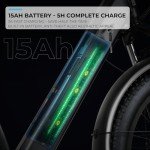 ANCHEER 26" Electric Bike for Adults, 1000W Peak EBike 28MPH 60 Miles Range, 48V 15Ah Built-in Battery - 3A Fast Charging, Fat Tire Electric Bike Off-Road for Women/Men, UL-Certified 7 Speed