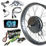 SZWEDI 72V3000W 26x4.0 inch Electic Bicycle Conversion Kit Rear Drive Fat Bike Hub Motor Kit for TFT Color Display