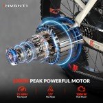 INVANTI Electric Bike, 20" Fat Tire Step-Thru Electric Bicycle, 1000W Peak Motor 45 Miles 25MPH Top Speed, Dual Suspension & 7-Speed Folding Ebike for Adults with Rear Rack