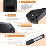 LGECOLFP 36V 10Ah Ebike Battery Pack with 3A Fast Charger USB Port 30A BMS for 36V Controller 250W 350W 500W 750W Motor