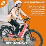 LGECOLFP 36V 10Ah Ebike Battery Pack with 3A Fast Charger USB Port 30A BMS for 36V Controller 250W 350W 500W 750W Motor