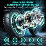 TST Electric Bike for Adults 1500W Peak 20" Fat Tire All-Terrain E-Bike 60 Miles 28MPH Electric Dirt Bike 48V 15AH Battery Powered Electric Motorcycle for Road Sand Mountain Snow