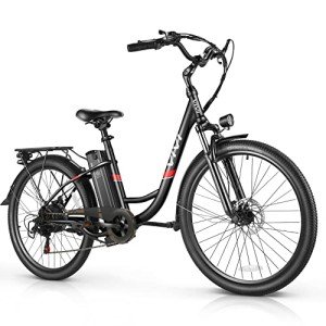 Vivi Electric Bike, 26" Electric Cruiser Bike 1000W Peak Ebike 22MPH Electric Bike for Adults, 48V Removable Battery, Cruise Control, 7 Speed Electric City Commuter Bicycle, UL 2849 Certified