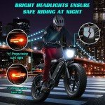 TST Electric Bike for Adults 1500W Peak 20" Fat Tire All-Terrain E-Bike 60 Miles 28MPH Electric Dirt Bike 48V 15AH Battery Powered Electric Motorcycle for Road Sand Mountain Snow