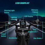 TST Electric Bike for Adults 1500W Peak 20" Fat Tire All-Terrain E-Bike 60 Miles 28MPH Electric Dirt Bike 48V 15AH Battery Powered Electric Motorcycle for Road Sand Mountain Snow