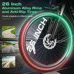 Vivi Electric Bike, 26" Electric Cruiser Bike 1000W Peak Ebike 22MPH Electric Bike for Adults, 48V Removable Battery, Cruise Control, 7 Speed Electric City Commuter Bicycle, UL 2849 Certified