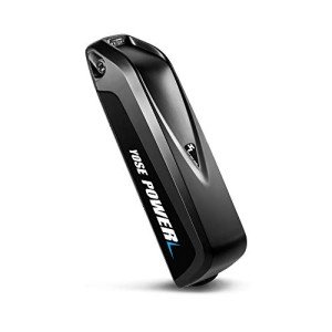 Yose Power Ebike Battery 36V 13Ah Down Tube Battery for 100W-700W Motor with Power Switch, Electric Bicycle Lithium-Ion Battery, Safe Lock, Led Indicator Light, with Base and Charger