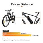 Yose Power Ebike Battery 36V 13Ah Down Tube Battery for 100W-700W Motor with Power Switch, Electric Bicycle Lithium-Ion Battery, Safe Lock, Led Indicator Light, with Base and Charger