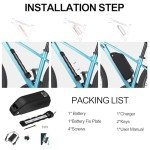 Varstrom 52V 20Ah Ebike Battery - Lithium Ion Bike Battery for 0-1500W Electric Bike Kit, for BAFANG Voilamart AW Ebikeling Pexmor L-Fater E-Bike Conversion Kit - W/Charger & BMS