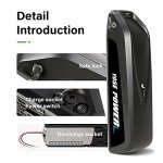 Yose Power Ebike Battery 36V 13Ah Down Tube Battery for 100W-700W Motor with Power Switch, Electric Bicycle Lithium-Ion Battery, Safe Lock, Led Indicator Light, with Base and Charger