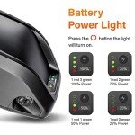 Yose Power Ebike Battery 36V 13Ah Down Tube Battery for 100W-700W Motor with Power Switch, Electric Bicycle Lithium-Ion Battery, Safe Lock, Led Indicator Light, with Base and Charger