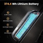 CYCROWN CycRun Electric Bike for Adults 750W Motor with 374.4WH Battery, 20MPH 55Miles Moped Style Ebike for Adults, 20" Fat Tire Commuting Off Road Mountain Ebike with Hydraulic Suspension, UL2849