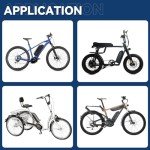 LGECOLFP 36V 10Ah Ebike Battery Pack,Electric Bike Lithium Battery for 0-750W Electric Bike with 3A Fast Charger and 30A BMS,USB Port,LED Indicator,Safety Lock