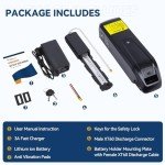 LGECOLFP 36V 10Ah Ebike Battery Pack,Electric Bike Lithium Battery for 0-750W Electric Bike with 3A Fast Charger and 30A BMS,USB Port,LED Indicator,Safety Lock