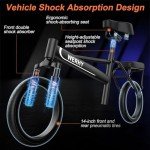 WERHY Electric Bike for Adults, 500W Motor, 22 MPH Max Speed Folding Ebike, 499.2/748.8Wh Battery, 14" Electric Bicycles, Max 35/55 Miles Range (Pedal Assist Mode), Mini E Bikes (499.2WH-22Mph)