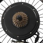 2000W 72v Electric Bike Conversion Kit 20" Rear Wheel High Power Motor Electric Bike Conversion Kit 72V 45A Sine Wave Dual Mode Controller with Display Normal Throttle Black