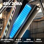 OTIDA Peak 3000W Dual Motors Electric Bike for Adults 32MPH with 48V 20Ah Battery, 26" x 4" Fat Tire Full Suspension Ebike with Hycraulic Dual Brakes, Mountain E-Bike Cast/Spoked Wheel (RX80-Orange)