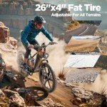 OTIDA Peak 3000W Dual Motors Electric Bike for Adults 32MPH with 48V 20Ah Battery, 26" x 4" Fat Tire Full Suspension Ebike with Hycraulic Dual Brakes, Mountain E-Bike Cast/Spoked Wheel (RX80-Orange)