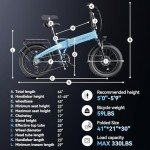 Jasion Electric Bike for Adults, 1000W Peak Motor up to 25MPH Top Speed Ebike, Aluminum 20'' Fat Tire Electric Bike Built-in 48V Removable Battery with 55 Max Miles, EBS Folding Ebikes for Adults