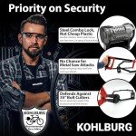 KOHLBURG Folding Bike Lock [43”] Bolt Cutter Proof with 4-Digit Combination Code & Bracket - Long Foldable Bike Lock of Heavy Duty Anti Theft Security Level for Bicycle e-Bike MTB & Scooter