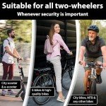 KOHLBURG Folding Bike Lock [43”] Bolt Cutter Proof with 4-Digit Combination Code & Bracket - Long Foldable Bike Lock of Heavy Duty Anti Theft Security Level for Bicycle e-Bike MTB & Scooter