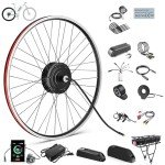 BAFANG Ebike Conversion Kit,48V 500W 750W Rear Hub Motor for 20"/26"/27.5"/700C Bike,Brushless Geared Electric Bike Kit with Battery&Intelligent Controller System for 135-142MM Rear Dropout Size Ebike