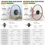 BAFANG Ebike Conversion Kit,48V 500W 750W Rear Hub Motor for 20"/26"/27.5"/700C Bike,Brushless Geared Electric Bike Kit with Battery&Intelligent Controller System for 135-142MM Rear Dropout Size Ebike