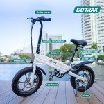 Gotrax S3 Electric Bike, 16x3.0 Fat Tire Electric Bicycle for Adults, 750W Peak Motor, Max Range 25 Miles, Up to 20 MPH, Removable Battery, Adjustable Seat, Folding Electric Bike for Adults/Teens 13+