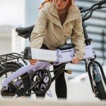 LECTRIC XP™ Lite 2.0 Electric Bike | Adult Folding Bikes - Weighs Only 49lbs | 45 Mile Range w/ 5 Pedal-Assist Levels | 20mph Top Speed - Class 1 and 2 eBike (Standard, Lavender Haze)