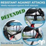 WIDDER Very Long [47"] Security Folding Lock - Foldable Bicycle Lock with 4 Keys & Frame Mount Bracket, no Rattling - Ideal for Ebike & E Scooter with Key