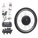 PEXMOR Electric Bike Conversion Kit, 48V 1000W 26" Front Wheel E-Bike Hub Motor Kit, Upgrade 3 Mode Controller w/PAS/LCD Display/Twist Throttle Ebike Bicycle Wheel Kit