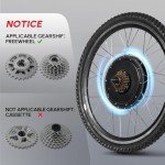 PEXMOR Electric Bike Conversion Kit, 48V 1000W 26" Front Wheel E-Bike Hub Motor Kit, Upgrade 3 Mode Controller w/PAS/LCD Display/Twist Throttle Ebike Bicycle Wheel Kit