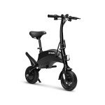 Jetson LX10 Folding Electric Bike | Includes Easy Folding Mechanism | 250 Watt Motor| Top Speed of 15.5 mph | Twist Throttle | 10" Wheels | with Pegs, Black, (JLX10-BLK)