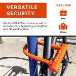 OTTOLOCK Sidekick Compact U-Lock - Heavy Duty Anti Theft Bicycle U-Lock with Keys, Silicone-Coated, Bike Accessories, Black