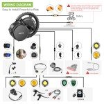 BAFANG BBS02 48V 750W Mid Drive Kits Mid Motor Ebike Conversion Kits with 44T Chainring Wheel and EKD01 Display(No Battery) Fit 68-73MM BB Size Bikes