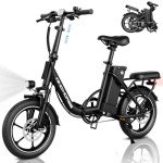 WINDHORSE Electric Bike for Adults, 16" Folding Ebike with 630W Peak Motor, 25MPH, 35Miles Range, Removable Battery, Suspension, Dual Disc Brake, LED Display, Electric Bicycle for Commuter