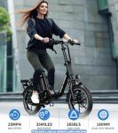 WINDHORSE Electric Bike for Adults, 16" Folding Ebike with 630W Peak Motor, 25MPH, 35Miles Range, Removable Battery, Suspension, Dual Disc Brake, LED Display, Electric Bicycle for Commuter