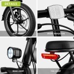 WINDHORSE Electric Bike for Adults, 16" Folding Ebike with 630W Peak Motor, 25MPH, 35Miles Range, Removable Battery, Suspension, Dual Disc Brake, LED Display, Electric Bicycle for Commuter