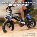 Electric Bike, 16'' Fat Tire E-Bike for Teens/Adults,1000W E-Bike with 36V/12.8Ah Removable Battery, 22 MPH Range 45 Miles Electric Mountain/Dirt Bike, 16x3'' Fat Tire All Terrain Electric Motorcycle