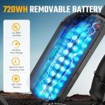 TST Electric Bike for Adults, 1500W Peak Brushless Motor 28 MPH 60 Miles Fat Tire E Bike with 48V 15Ah Removable Battery 20" Electric Dirt Bike Hydraulic Suspension and 7-Speed