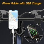 INSDRGN Folding Electric Bike for Adults, 20MPH Dual-Seat Ebike, MAX 45 Miles Range (PAS Mode) 499Wh Removable Battery, 9 Shocks Full Suspension, USB Charger, UL2849 Certified, 300lbs