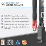 Seatylock Viking Bike Chain Lock with Key - Magnetic Patented Sold Secure Silver Rated - Heavy Duty Anti Theft - Smart Ultra Security Bicycle Lock (35.5 Inch)