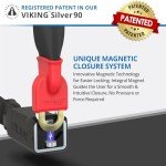 Seatylock Viking Bike Chain Lock with Key - Magnetic Patented Sold Secure Silver Rated - Heavy Duty Anti Theft - Smart Ultra Security Bicycle Lock (35.5 Inch)