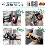 Seatylock Viking Bike Chain Lock with Key - Magnetic Patented Sold Secure Silver Rated - Heavy Duty Anti Theft - Smart Ultra Security Bicycle Lock (35.5 Inch)